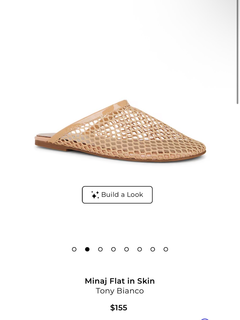 Tony Bianco Minaj Flat Mule in Skin